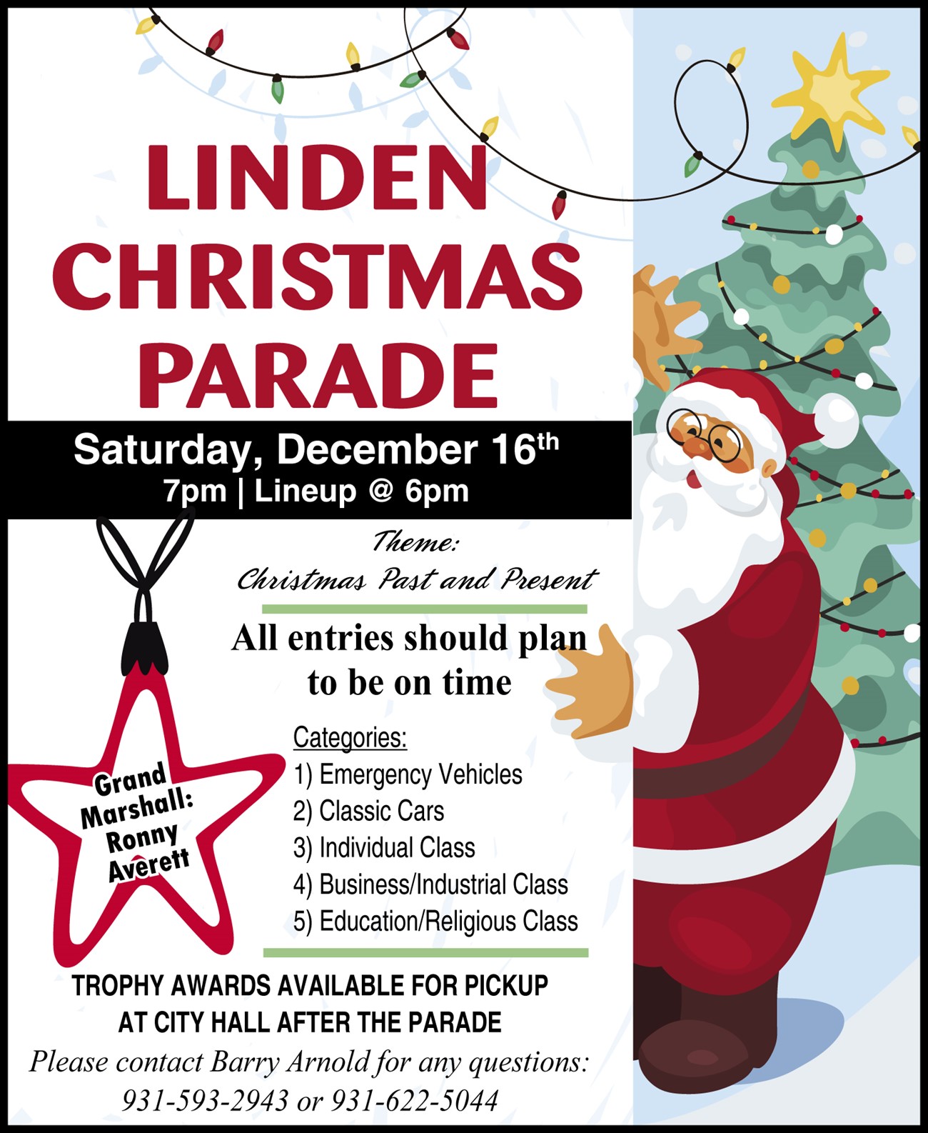 Linden Christmas Parade, brought to us by the Shriners